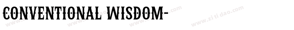 Conventional Wisdom字体转换